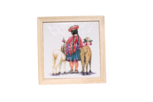 Cuadro Cholita Y Alpaca